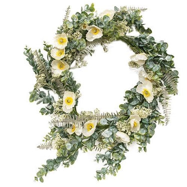 Alabaster Poppy Wreath, 22